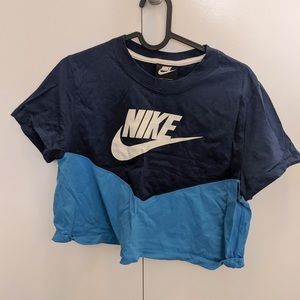 Nike colour block crop top